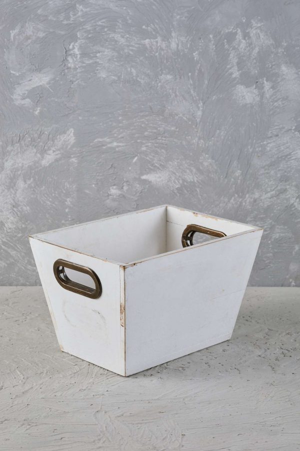 CAJA MADERA BLANCA VINTAGE LISA