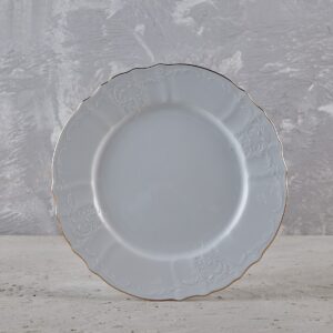 VAJILLA VINTAGE BORDE DORADO