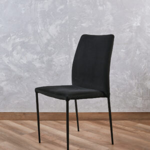 SILLA NEGRA TAPIZADA