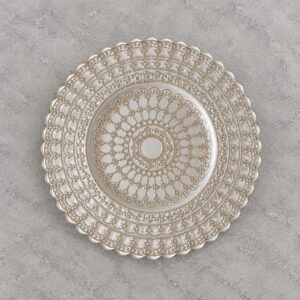 PLATO BASE BORDADO DORADO