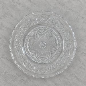 PLATO BASE VIDRIO GRABADO